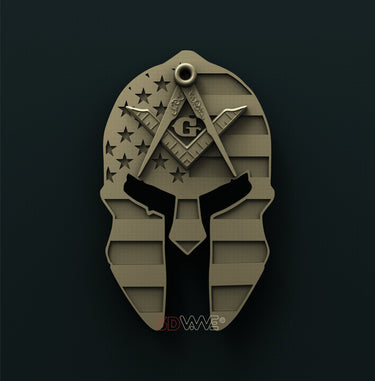 AMERICAN MASONIC HELMET 3D STL 3DWave